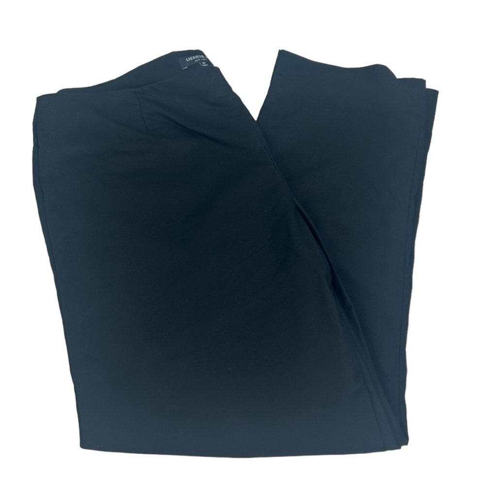 Lafayette 148 Lexington Black Straight Crop Ankle Pant Trouser Size 12 Old Money